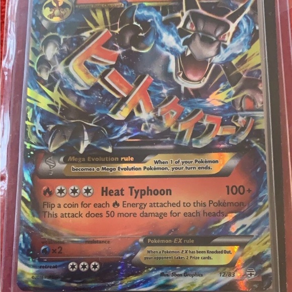 Pokemon Trading Card - Charizard EX with Red and Blue - Picture 1 of 3